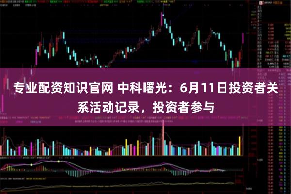 专业配资知识官网 中科曙光：6月11日投资者关系活动记录，投资者参与